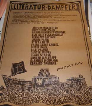 Item #73-3677 Literatur-Dampfer. Das Kulturdezernat der Stadt Frankfurt