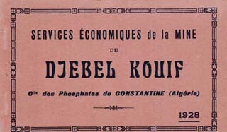 Item #73-3864 Services Économiques de la Mine. 20th Century French Publisher