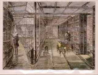 Item #73-3948 The Book-cases at the British Museum. 19th Century British Publisher