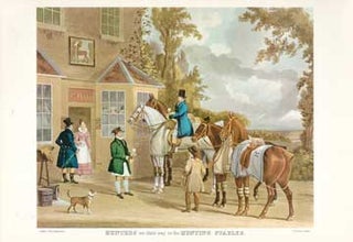 Item #73-3998 Hunters on their way to the Hunting Stables. Currier, Ives