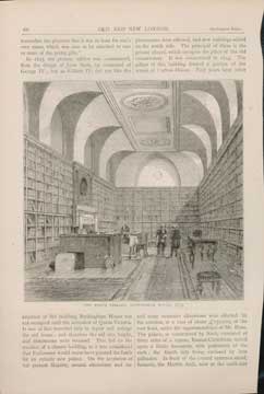 Item #73-4008 The King's Library, Buckingham House with text on top and bottom. 19th Century...