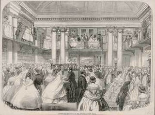Item #73-4029 Literary Reunion in Mr. Mudie's New Hall. Illustrated London News