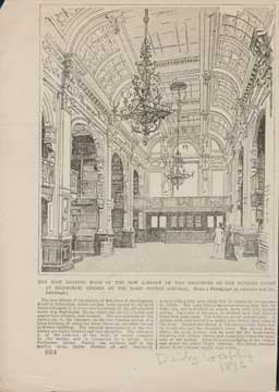 Item #73-4045 The Main Reading Room of the New Library of the Solicitors of the Supreme Court at...