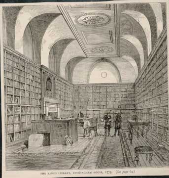 Item #73-4047 The King's Library, Buckingham House, 1775. 19th Century British Publisher.