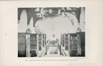 Item #73-4051 The Chapter Library After the Work of Restoration 1932-33. 20th Century British Publisher.