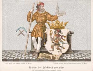 Item #73-4062 Wappen der Gesellschaft zum Affen. 19th Century German Publisher