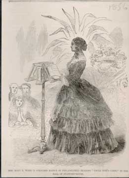 Item #73-4077 Mrs. Mary E. Webb (A Coloured Native of Philadelphia) reading "Uncle Tom's Cabin"...