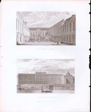 Item #73-4112 Bibliotheque Royale / Hotel des Monnaies. T. T. Bury, Byrne, J. Nash