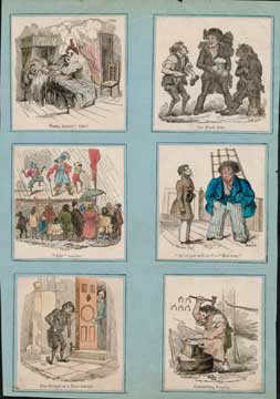 Item #73-4225 Six cartoons. 19th Century British Publisher