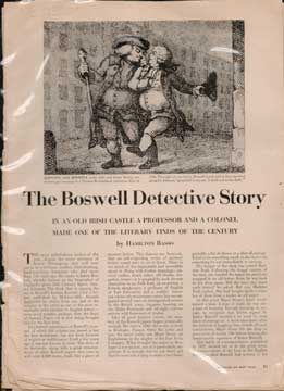 Item #73-4284 The Boswell Detective Story. Hamilton Basso