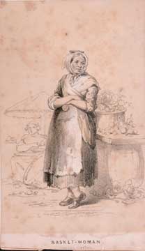 Item #73-4383 Basket-Woman. 19th Century British Publisher
