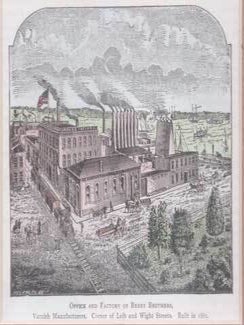 Item #73-4388 Office and Factory of Berry Brothers, Varnish Manufacturers, Corner of Leib and...