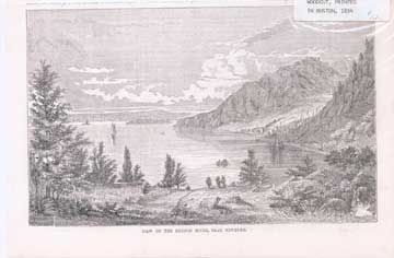 Item #73-4415 View on the Hudson River, near Newburg. 19th Century American Publisher.
