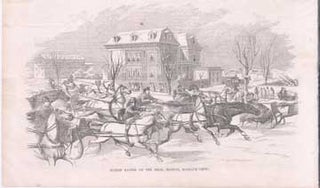 Item #73-4416 Sleigh Racing on the Neck, Boston, Massachusetts. 19th Century American Publisher