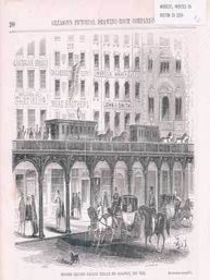 Item #73-4417 Proposed Elevated Railroad Terrace for Broadway, New York. 19th Century American...