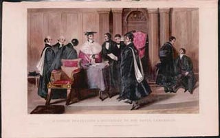 Item #73-4442 A Father Presenting a Supplicat to the Caput, Cambridge. R. W. Buss, C. Hullmandel