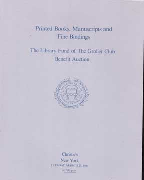 Item #73-4525 Printed Books, Manuscripts and Fine Bindings. Christie's
