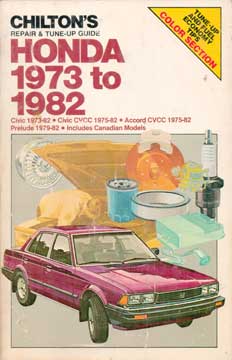 Item #73-4602 Honda 1973 to 1982. Chilton Book Company.