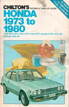 Item #73-4603 Honda 1973 to 1980. Chilton Book Company.