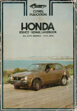 Item #73-4604 Honda Service Repair Handbook All Civic Models 1973-1976. Mike Bishop