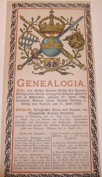 19th Century German Publisher - Genealogia