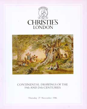 Item #73-4726 Continental Drawings of the 19th and 20th Centuries. Nov 1986. Lot #s 1-181....