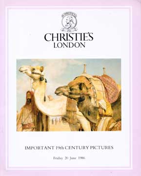 Item #73-4729 Important 19th Century Pictures. Jun 1986. Lot #s 1-92. Christie's London