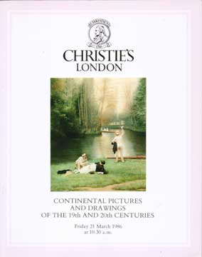 Item #73-4733 Continental Pictures and Drawings of the 19th and 20th Centuries. Mar 1986. Lot #s...