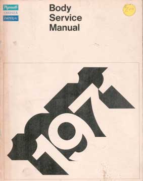 Item #73-4770 1971 Body Service Manual. Chrysler