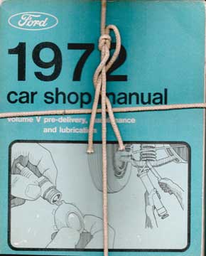 Item #73-4910 1972 Car Shop Manual [Four volumes]. Ford