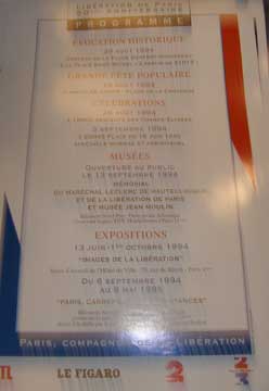 Libration de Paris Exposition - Liberation de Paris 50me Anniversaire Programme
