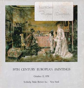 Item #73-5099 19th Century European Paintings - Oct 1978 - 4161 - Lot 1-272. Sothebys