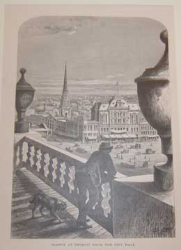 Item #73-5224 Glance at Detroit from the City Hall. 19th Century American Publisher