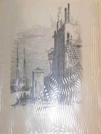 Item #73-5240 Detroit River, above the City. 19th Century American Publisher