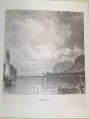 Item #73-5267 Munesing Harbor. 19th Century American Publisher