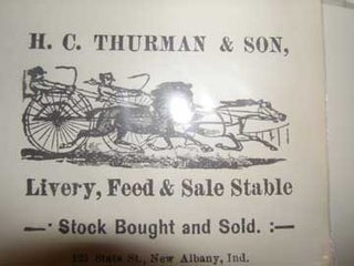 Item #73-5691 H.C. Thurman & Son, Livery, Feed & Sale Stable. 20th Century American Publisher
