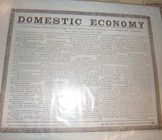 Item #73-5711 Domestic Economy. 20th Century American Publisher