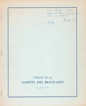 Item #73-5857 Extrait de la Gazette des Beaux-Arts. Gazette des Beaux-Arts