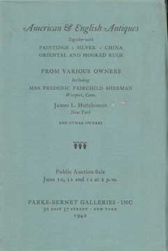 Item #73-5898 American & English Antiques - Sale 384. Parke-Bernet Galleries