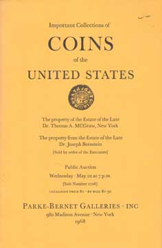 Item #73-5911 Coins of the United States - Sale 2708. Parke-Bernet Galleries