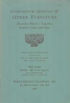 Item #73-5914 Eighteenth Century & Other Furniture - Sale 2693. Parke-Bernet Galleries
