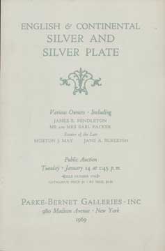 Item #73-5921 English & Continental Silver and Silver Plate - Sale 2790. Parke-Bernet Galleries