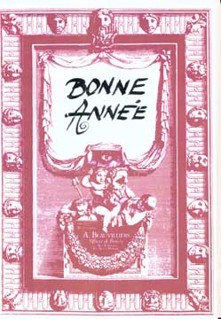 Item #73-6586 Bonne Année menu. A. Beauvilliers