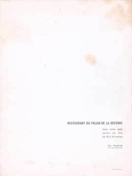Restaurant du Palais de la Defense menu. Restaurant du Palais de la.