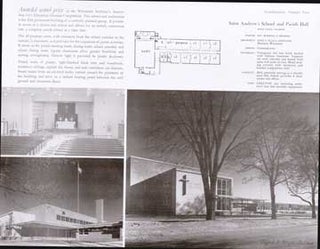 Item #73-6799 Photographs and Plan of Saint Andrew's School and Parish Hall, Rock Falls, IL. John...