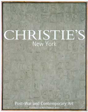 Item #73-7260 Post-War and Contemporary Art. 11 November 2003. Lot #s 1-68. Sale # 1301. Christie's