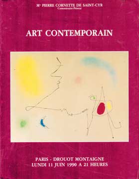 Item #73-7286 Art Contemporain. 11 Juin 1990. Lot #s 1-158. Drouot Montaigne