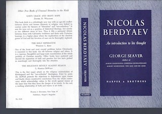 Item #74-0006 Nicolas Berdyaev : An Introduction to His Thought (Dust Jacket Only, No Book)....