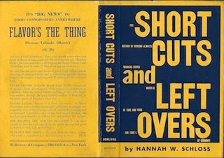 Item #74-0011 Short Cuts and Left-Overs (Dust Jacket Only, No Book). Hannah W. Schloss