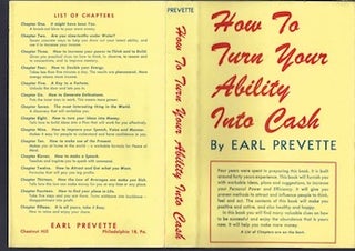 Item #74-0027 How to Turn Your Ability Into Cash. (Dust Jacket Only, No Book). Earl Prevette